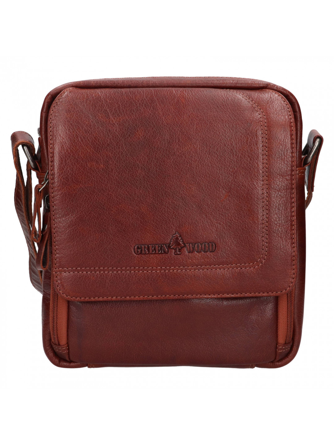 Pánská kožená taška přes rameno Greenwood Monte – koňak